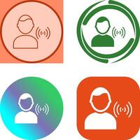Unique Signal on User Icon Design vector