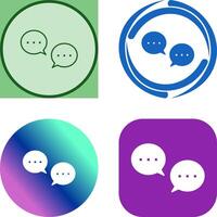 Unique Conversation Bubbles Icon Design vector