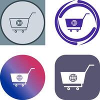 Unique Global Shopping Icon Design vector