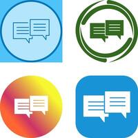 Unique Two Chat Bubbles Icon Design vector