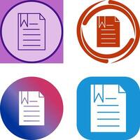 Unique Bookmarked Document Icon Design vector