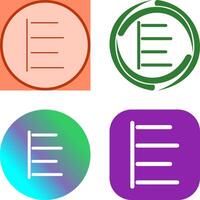 Unique Left Align Icon Design vector