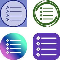 Unique Numbered list Icon Design vector