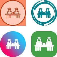 Unique Combined Study Icon Design vector
