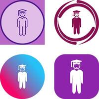 Unique Student Standing Icon Design vector