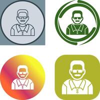 Unique Male Professor Icon Design vector