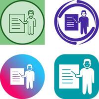 Unique Male Presenter Icon Design vector
