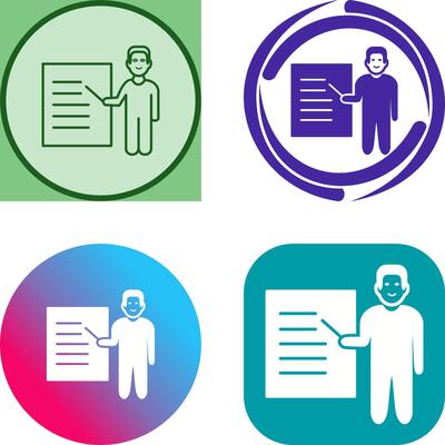 Unique Male Presenter Icon Design