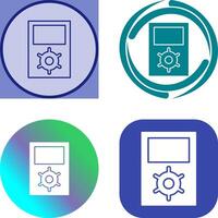 Unique Portfolio Management Icon Design vector