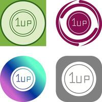 Unique 1UP Icon Design vector