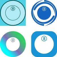 Unique Eight Ball Icon Design vector