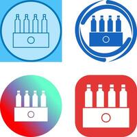 Unique Pack of Beers Icon Design vector
