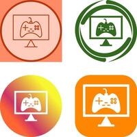 único en línea juegos icono diseño vector