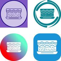 Unique Cream Cake Icon Design vector