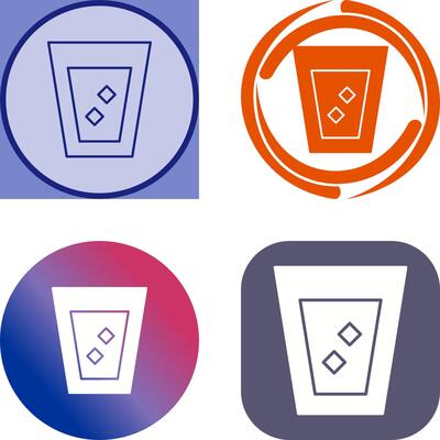 Unique White Russian Drink Icon Design