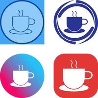 Unique Hot Coffee Icon Design vector