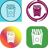 Unique French Fries Icon Design vector