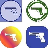 único pistola icono diseño vector