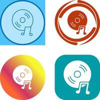 único música discos compactos icono diseño vector