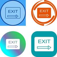 Unique Exit Icon Design vector