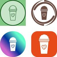 Unique Strawberry Milkshake Icon Design vector