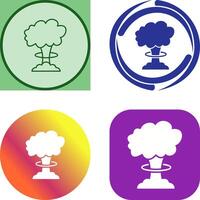 Unique Bomb Blast Icon Design vector