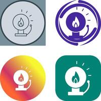 único fuego alerta icono diseño vector