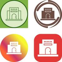 Museum Building Icon Design vector