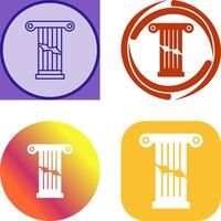 Broken Pillar Icon Design vector