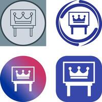 Crown Exhibit Icon Design vector