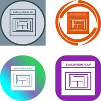 Evacuation Plan Icon Design vector