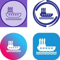 diseño de icono de barco de vapor vector