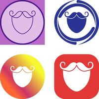 Beard and Moustache Icon Design vector