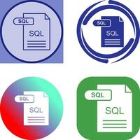 SQL Icon Design vector