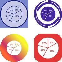 Pie Chart Icon Design vector