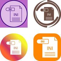 INI Icon Design vector