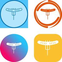 Sausage on Fork Icon Design vector