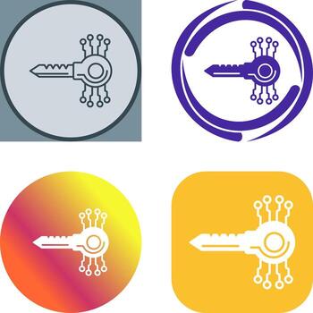 Key Code Icon Design vector