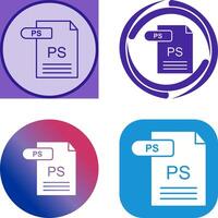 PS Icon Design vector