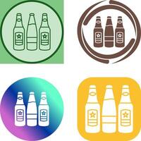 Beer Bottles Icon Design vector