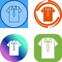 Shirt and Tie Icon Design vector