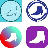 Boots with Heels Icon Design vector