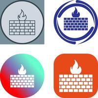 Firewall Icon Design vector