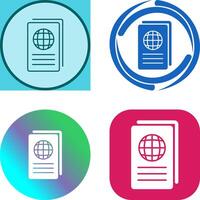 Global Report Icon Design vector