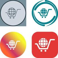 Global Shopping Icon Design vector