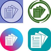 Invoice Icon Design vector