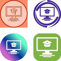 Online Course Icon Design vector