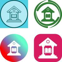 Library Icon Design vector