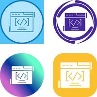 Web Coding Icon Design vector