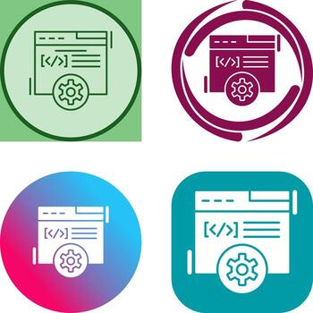 Web Development Icon Design vector